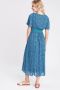 Cache semi-transparante jurk met all over print en plooien blauw - Thumbnail 2
