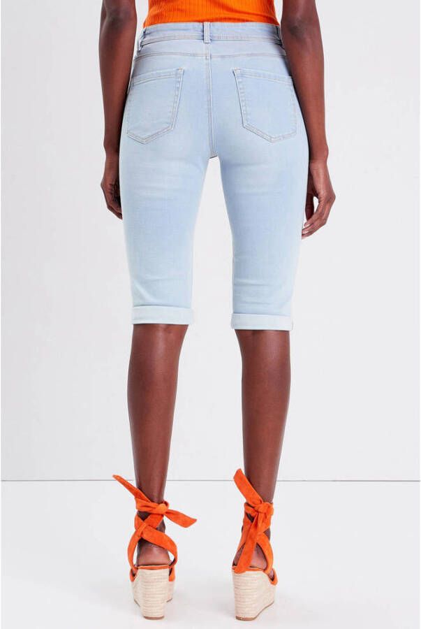 Cache slim fit korte jeans lichtblauw - Foto 2