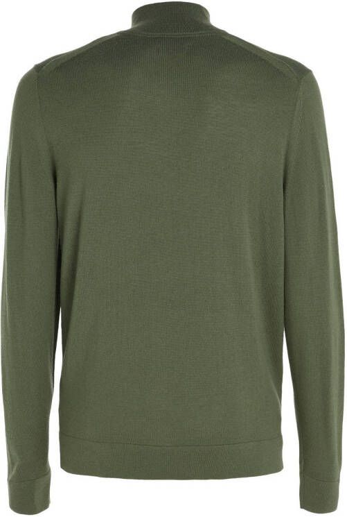 Calvin Klein fijngebreide trui van merinowol en logo thyme