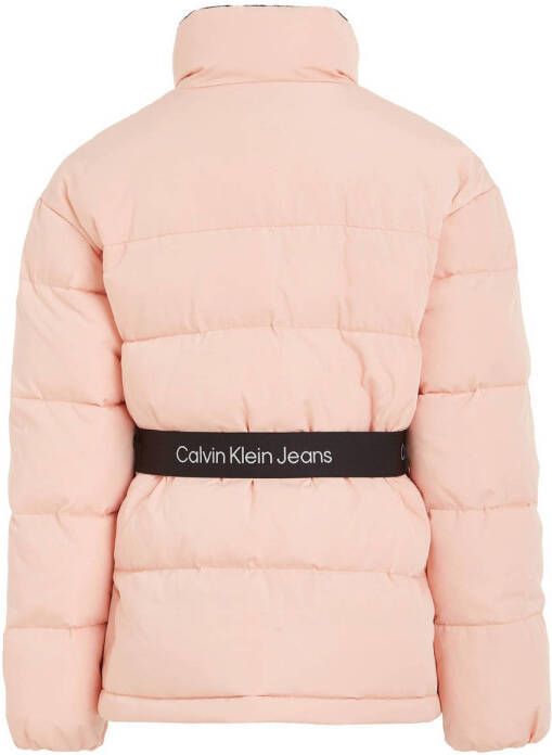 Calvin Klein gewatteerde winterjas van gerecycled polyester lichtroze