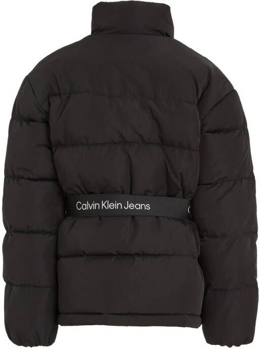 Calvin Klein gewatteerde winterjas van gerecycled polyester zwart