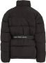 Calvin Klein gewatteerde winterjas van gerecycled polyester zwart Meisjes Gerecycled polyester (duurzaam) Opstaande kraag 128 - Thumbnail 2