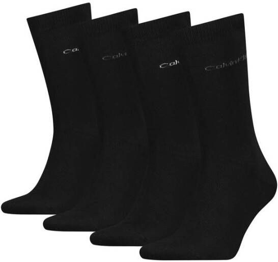 Calvin Klein giftbox sokken met logo set van 4 zwart