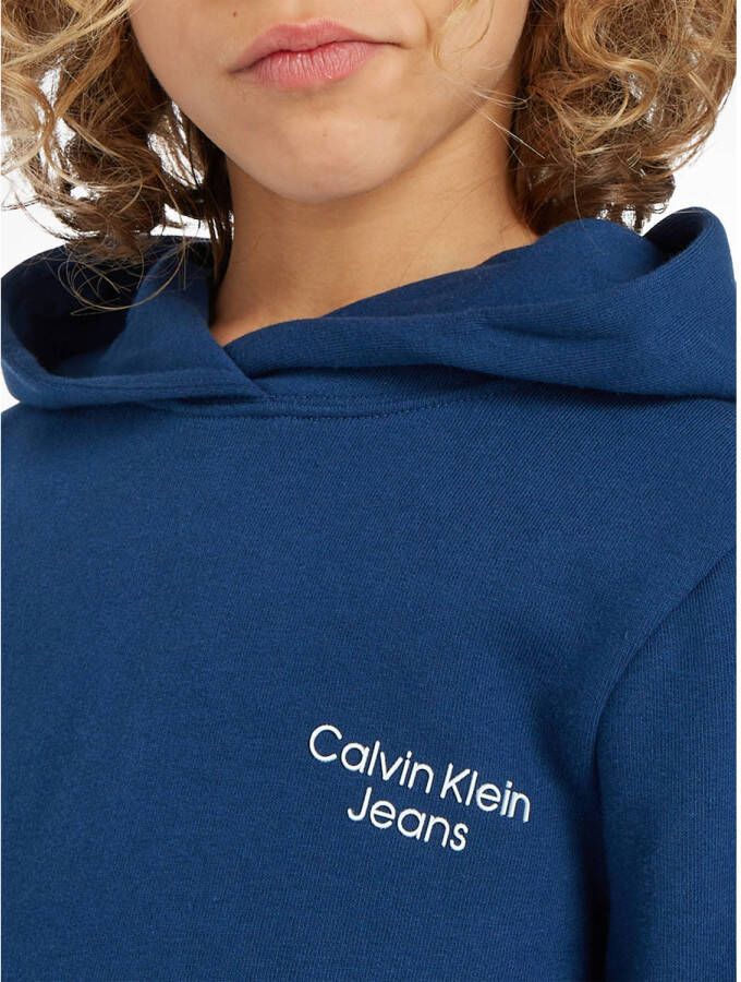 Calvin Klein hoodie met biologisch katoen blauw