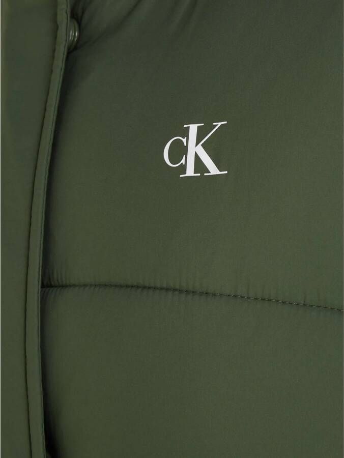 CALVIN KLEIN JEANS gewatteerde jas met ceintuur groen