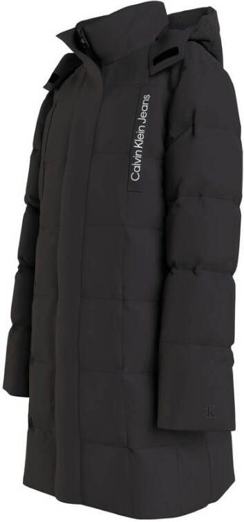 CALVIN KLEIN JEANS gewatteerde winterjas van gerecycled polyester zwart