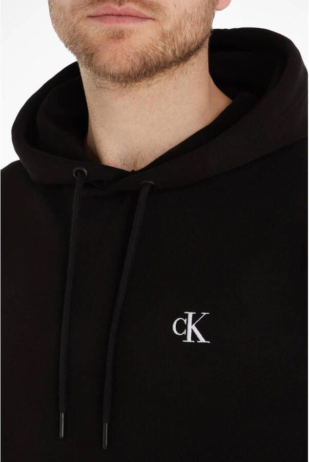 CALVIN KLEIN JEANS hoodie CK ESSENTIAL met logo zwart