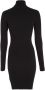 Calvin Klein Jeans Zwarte Korte Jurk met Hoge Hals en Logo Black Dames - Thumbnail 7