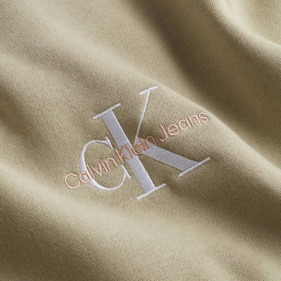 CALVIN KLEIN JEANS sweatjurk met logo en borduursels beige