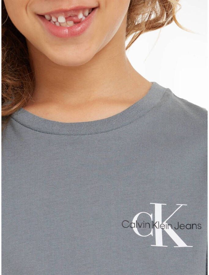 CALVIN KLEIN JEANS T-shirt met biologisch katoen grijs