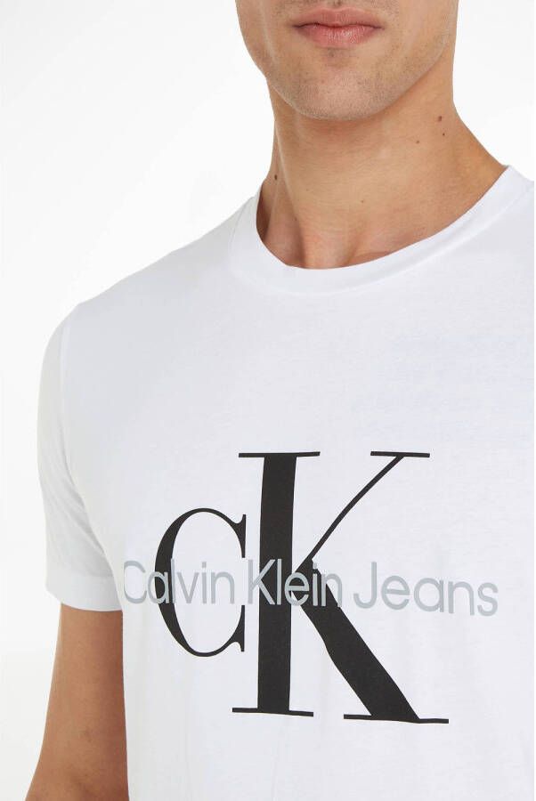 CALVIN KLEIN JEANS T-shirt met logo bright white