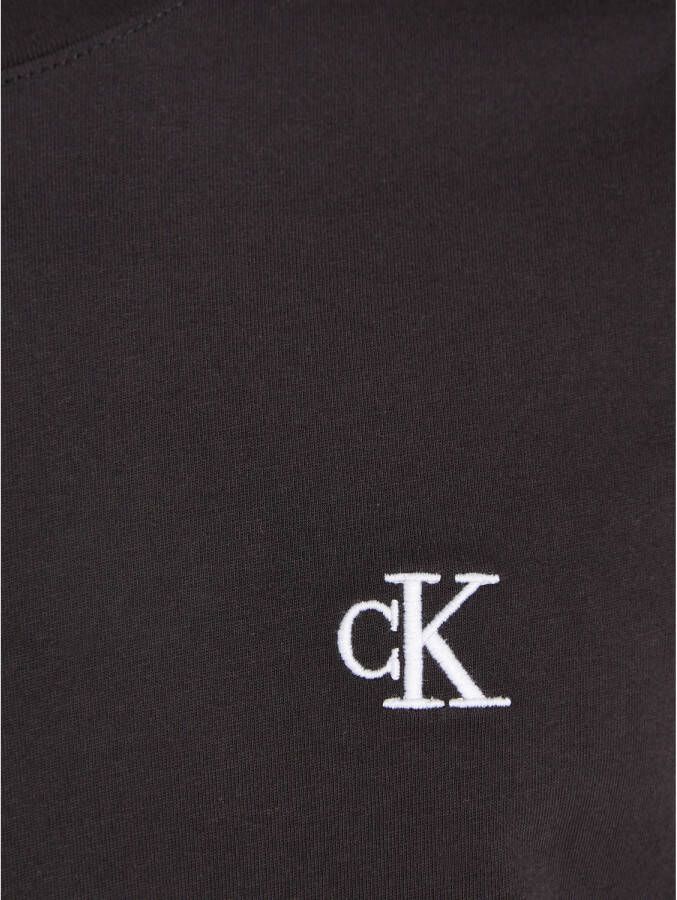 CALVIN KLEIN JEANS slim fit T-shirt van biologisch katoen zwart