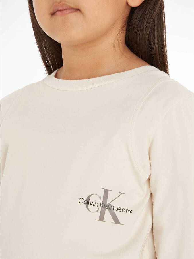 Calvin Klein longsleeve met logo ecru