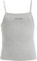 Calvin Klein singlet set van 2 grijs melange zwart Hemd Meisjes Stretchkatoen Vierkante hals 152-164 - Thumbnail 4
