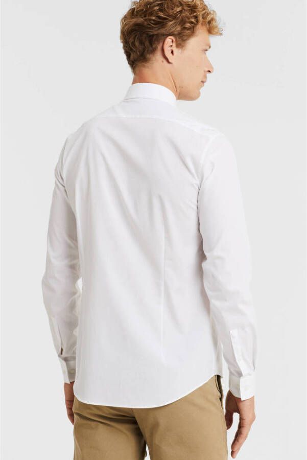Calvin Klein slim fit overhemd polin stretch white
