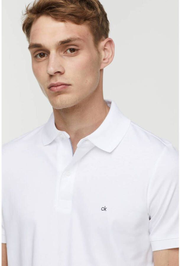 Calvin Klein slim fit polo bright white