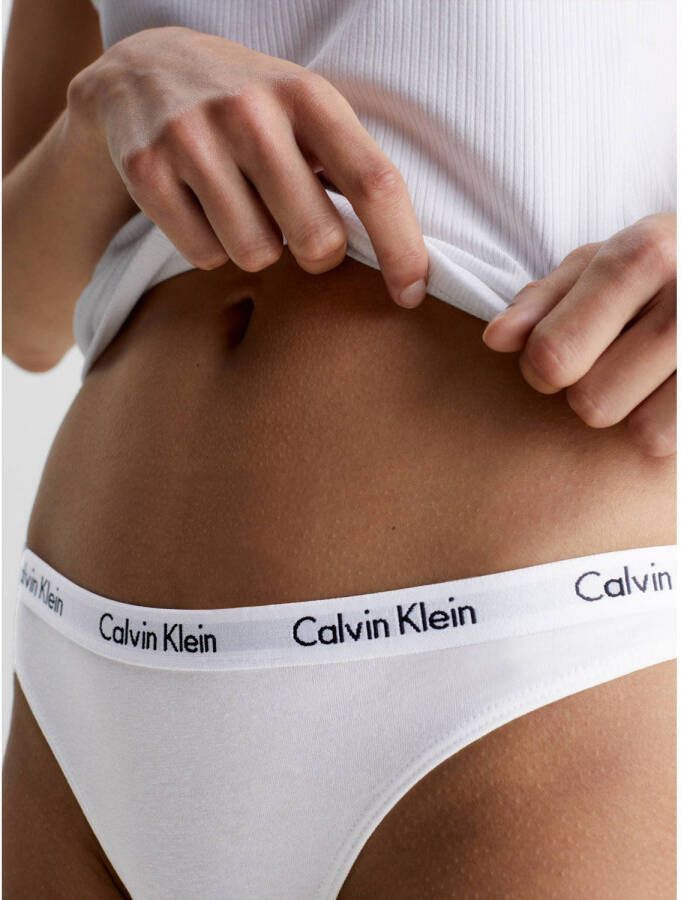 Calvin Klein string (set van 3) groen wit beige