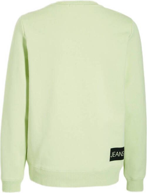 Calvin Klein sweater met logo lichtgroen