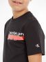 Calvin Klein T-shirt met biologisch katoen zwart Jongens Katoen (biologisch) Ronde hals 116 - Thumbnail 3