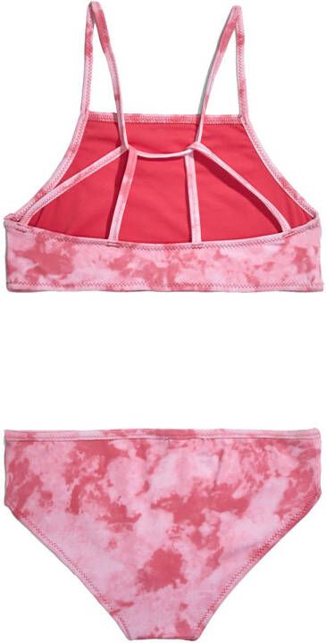 Calvin Klein tie-dye crop bikini roze