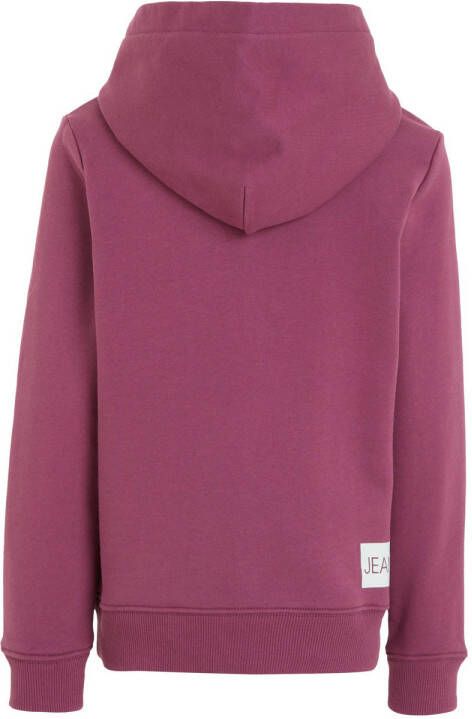 Calvin Klein unisex hoodie met logoprint paars