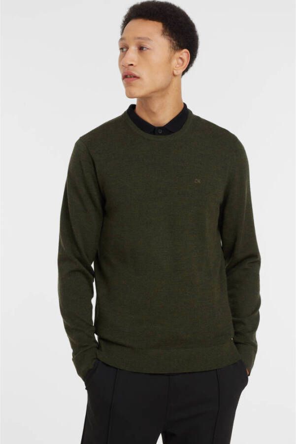 Calvin Klein wollen trui dark olive