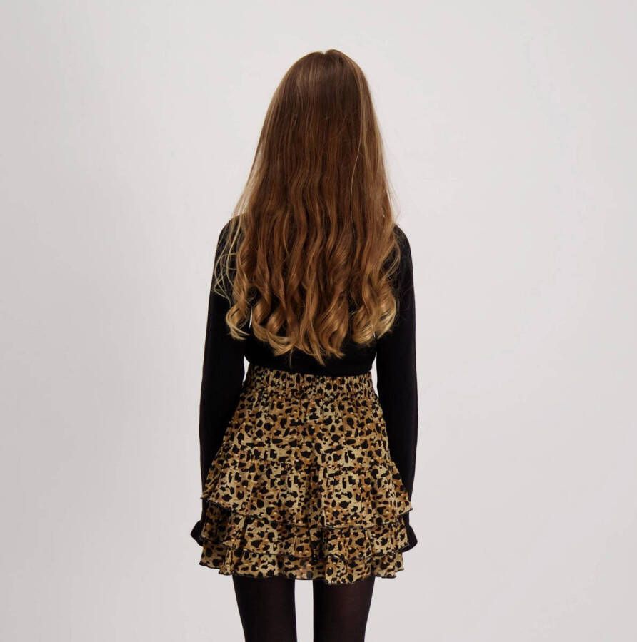 Cars rok met dierenprint bruin