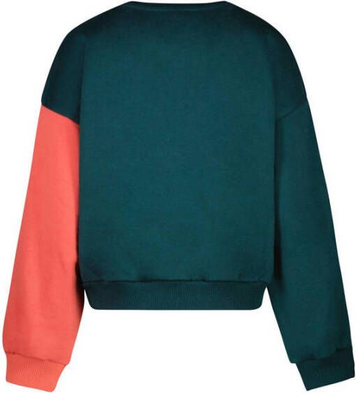 Cars sweater NURIA groen koraal zwart