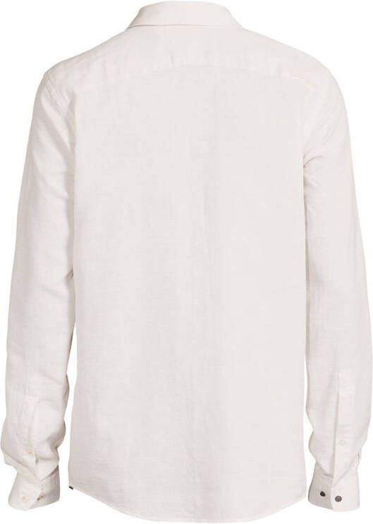 Cast Iron regular fit overhemd met linnen wit