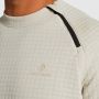 CAST IRON Heren Truien & Vesten Long Sleeve R-neck Jacquard Waffle Cotton Blend Beige - Thumbnail 4