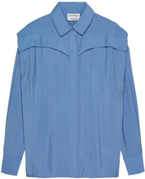 Catwalk Junkie blouse met all over print blauw