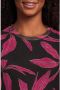 Catwalk Junkie maxi jurk Tropics maxi met bladprint en mesh zwart roze - Thumbnail 4