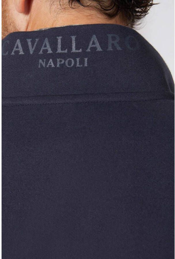 Cavallaro Napoli sweatvest Donpo met logo dark blue