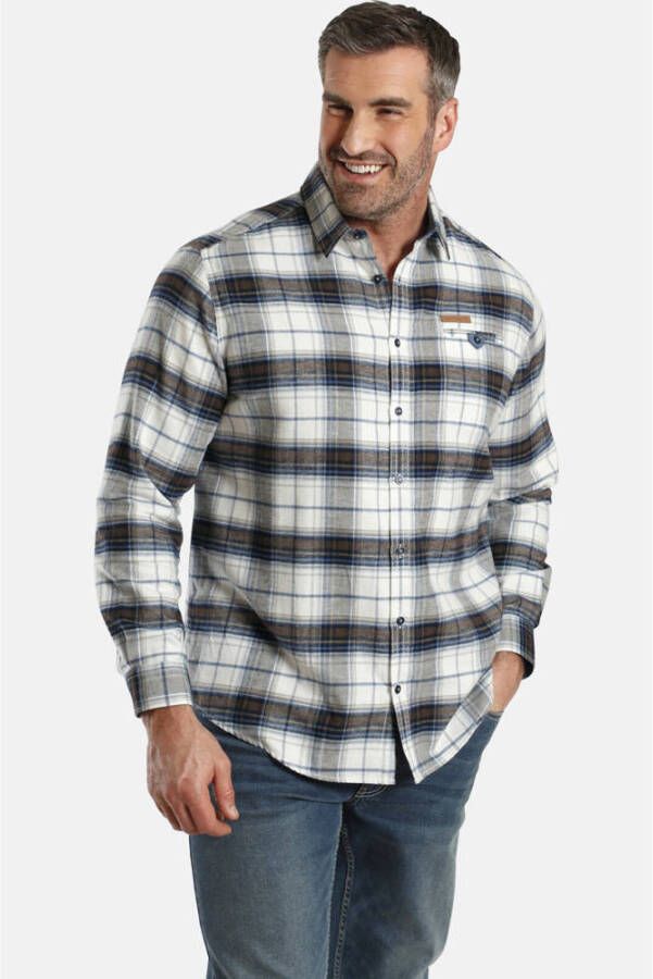 Charles Colby casual overhemd blauw
