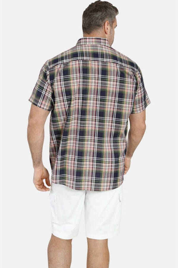 Charles Colby geruit regular fit overhemd DUKE LOGAN Plus Size roze - Foto 2