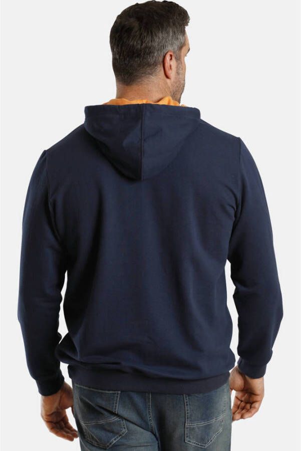 Charles Colby hoodie Plus Size EARL TOD met printopdruk donkerblauw
