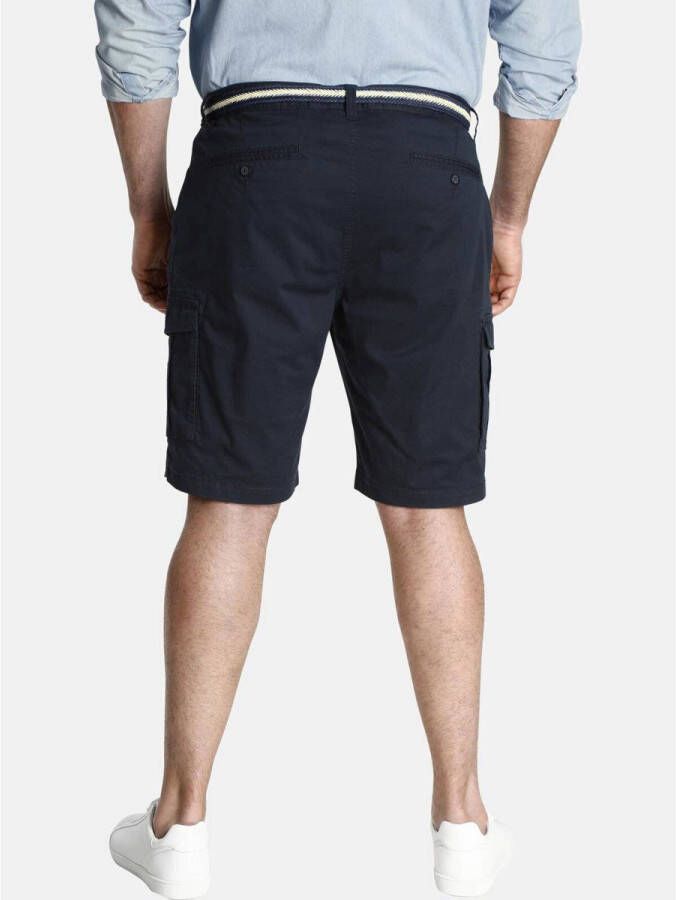 Charles Colby loose fit cargo short BARON LEWIS Plus Size donkerblauw