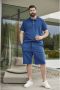 Charles Colby oversized polo EARL GRANDS Plus Size blauw - Thumbnail 3