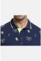Charles Colby polo EARL AONGHUS Plus Size met all over print donkerblauw - Thumbnail 3