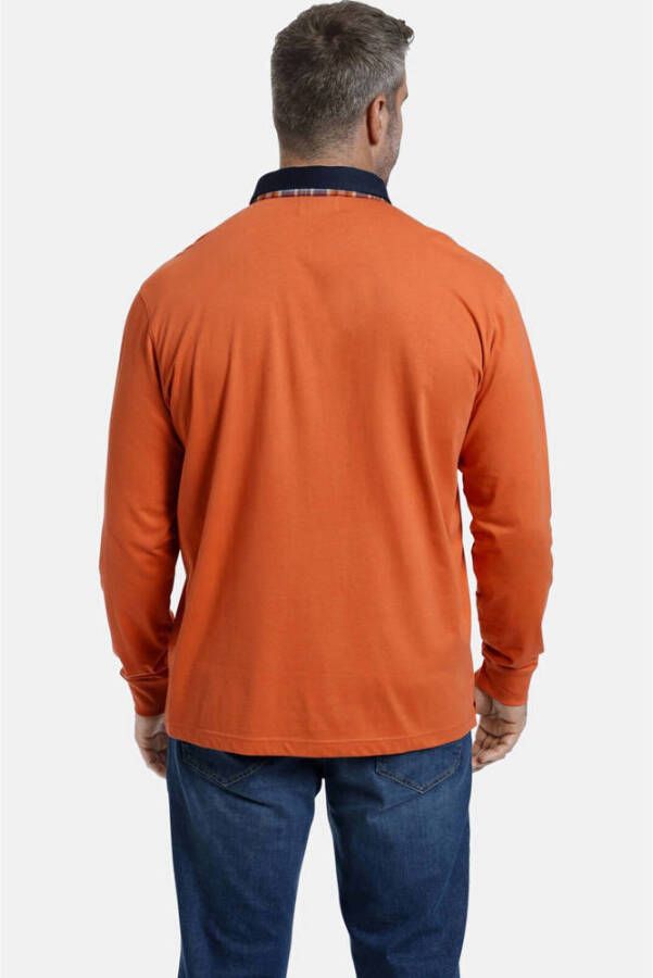 Charles Colby polo EARL CATHAL Plus Size oranje