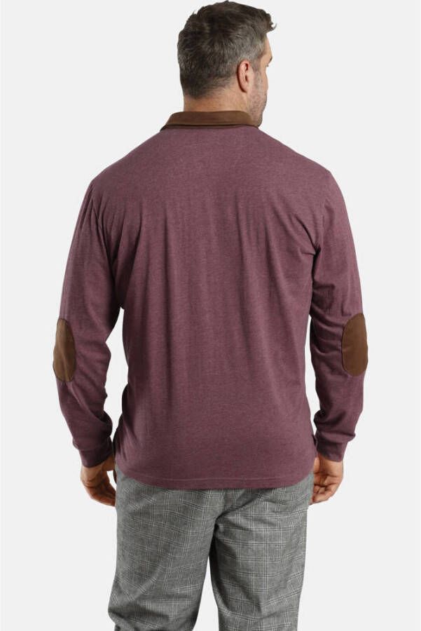 Charles Colby regular fit polo EARL TERRY Plus Size donkerrood
