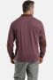 Charles Colby regular fit polo EARL TERRY Plus Size donkerrood - Thumbnail 2