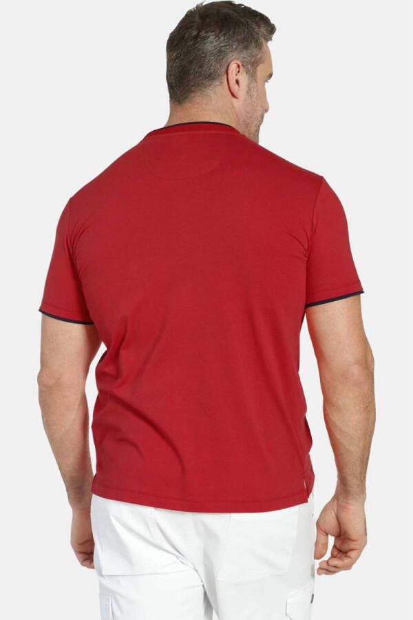Charles Colby regular fit T-shirt EARL DILLONS Plus Size met printopdruk rood