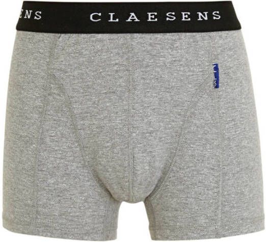 Claesen's boxershort set van 2 grijs melange wit