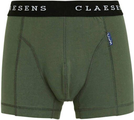 Claesen's boxershort set van 2 groen zwart