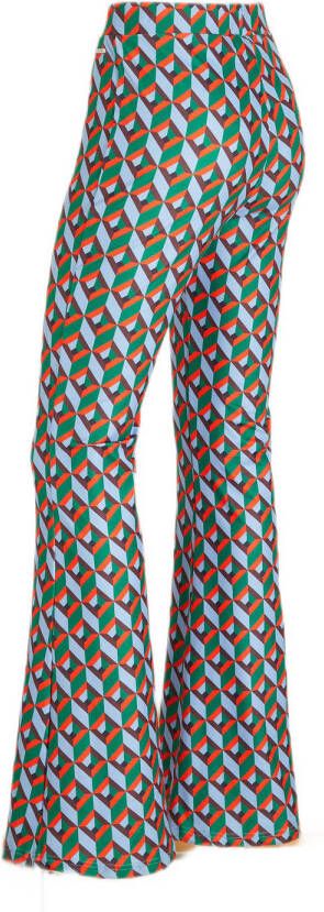 Colourful Rebel high waist flared broek met grafische print multi