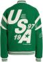 Colourful Rebel baseball jacket Joan met wol donkergroen - Thumbnail 3