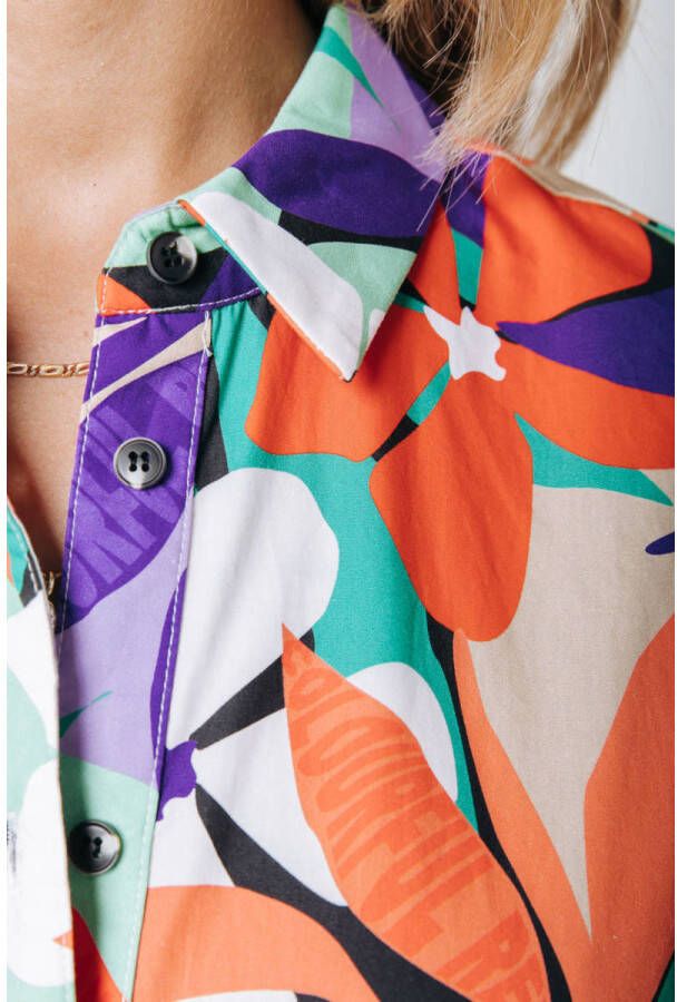 Colourful Rebel gebloemde maxi jurk Vianne Big Flower Maxi Dress multi