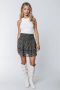 COLOURFUL REBEL Dames Rokken Noela Mini Flower Mini Layer Skirt Donkergroen - Thumbnail 6