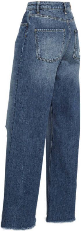 Colourful Rebel high waist wide leg jeans Gaia Mid Blue Denim